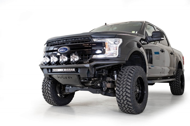 Ford F-150 Raptor Front Bumper - Addictive Desert Designs - ADD PRO Bolt-On Light Hoop - Hammer Black - `18-`20